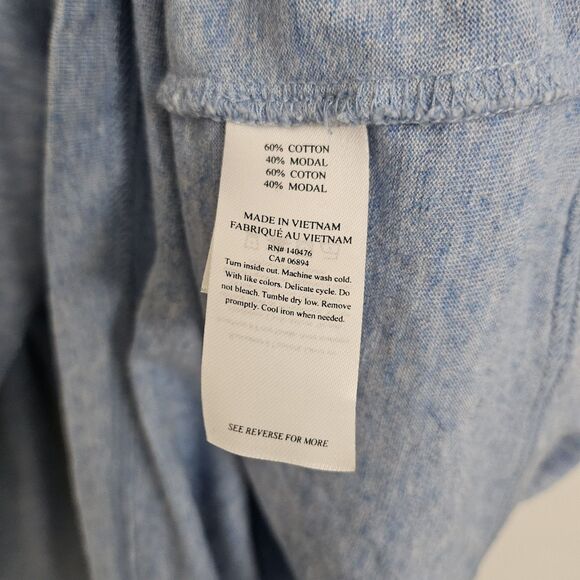 Faherty Suffolk Pullover Sweater Mens Large Light Blue 1/4 Zip Mock Neck Outdoor - Picture 5 of 10